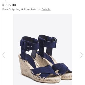 Vince Stefania Sport Suede Espadrille Wedge Sandal